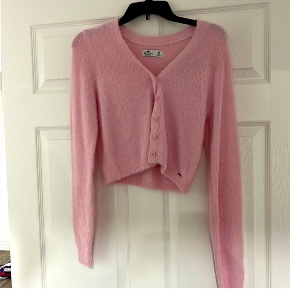 Holister pink cardigan
